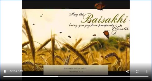 Happy Baisakhi Whatsapp video