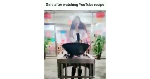 Girl After Watching Youtube Recipe – Funny Status Video