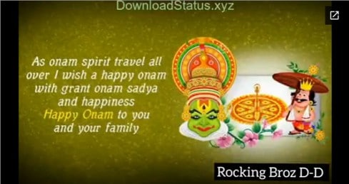 Happy Onam Wishes WhatsApp Status Video Download